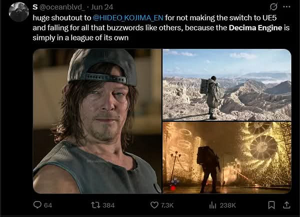 要不《歸唐》換這個?《死亡擱淺2》遊戲引擎遠勝UE5 要不《歸唐》換這個?《死亡擱淺2》遊戲引擎遠勝UE5