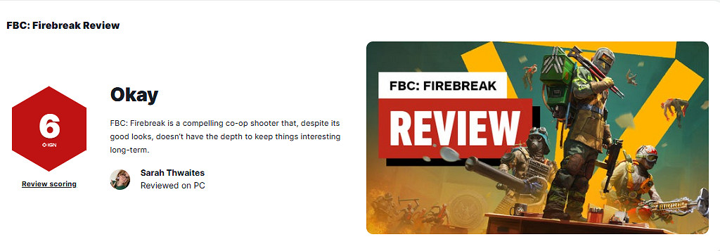 《FBC:防火線》IGN 6分:缺乏深度 遊戲太吃隊友! 《FBC:防火線》IGN 6分:缺乏深度 遊戲太吃隊友!