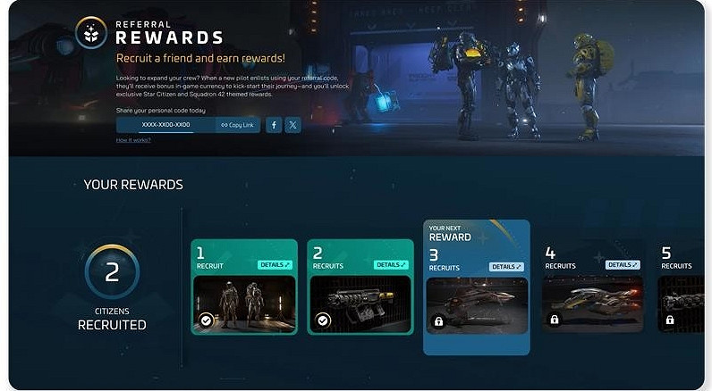 《星際公民》將推出全新推薦計劃 讓粉絲更積極拉人