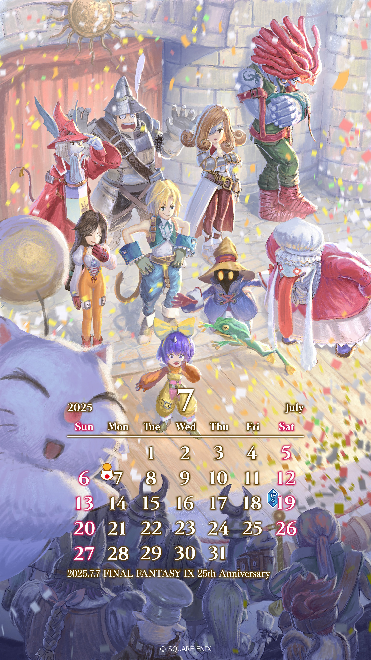 《最終幻想9》本月迎來25周年!官方分享7月日曆壁紙 《最終幻想9》本月迎來25周年!官方分享7月日曆壁紙