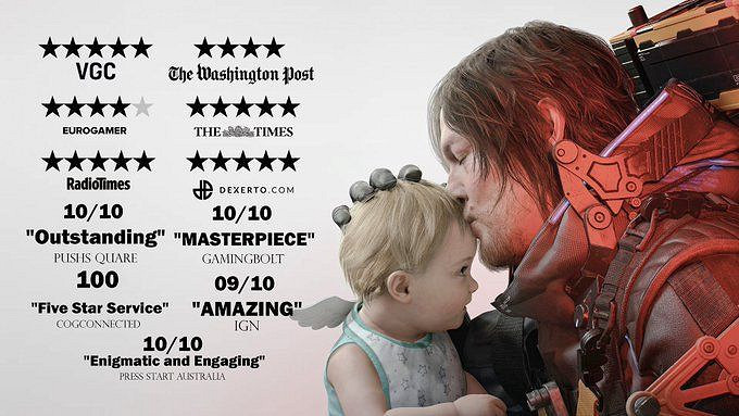 《死亡擱淺2》新媒體讚譽圖公布！超多媒體打出100分