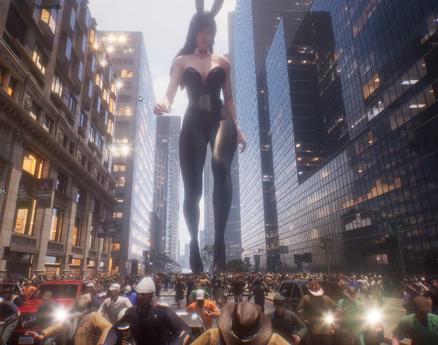 巨型美少女蹂躪城市?《Giantess Playground》開發中