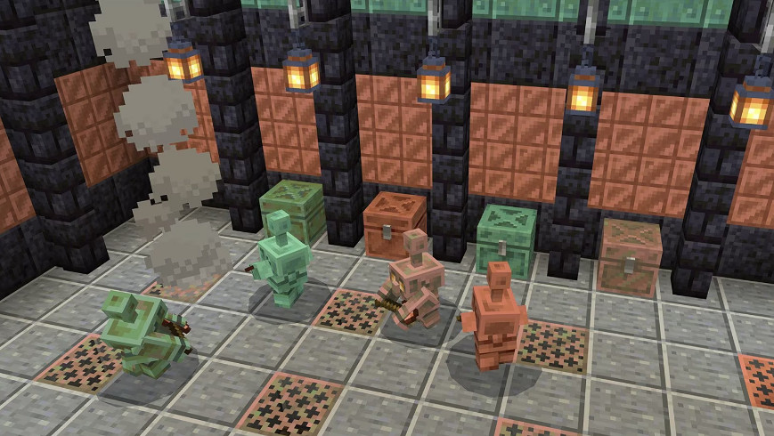 《當個創世神麥塊》銅傀儡登場!可自動整理箱子 銅裝備實裝 《當個創世神麥塊》銅傀儡登場!可自動整理箱子 銅裝備實裝