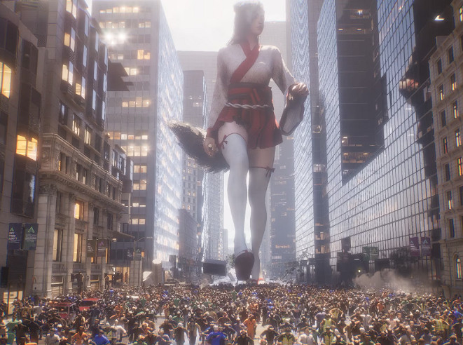 巨型美少女蹂躪城市?《Giantess Playground》開發中