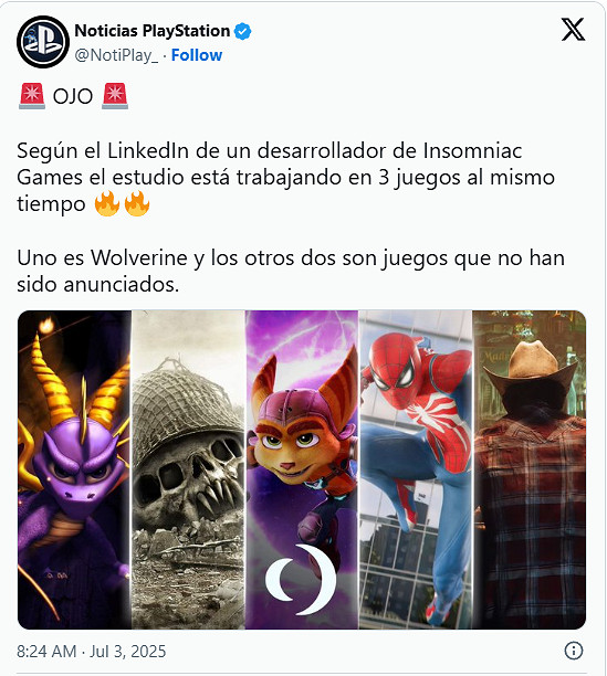 失眠組疑同時開發3款遊戲 《金鋼狼》與兩部神秘新作