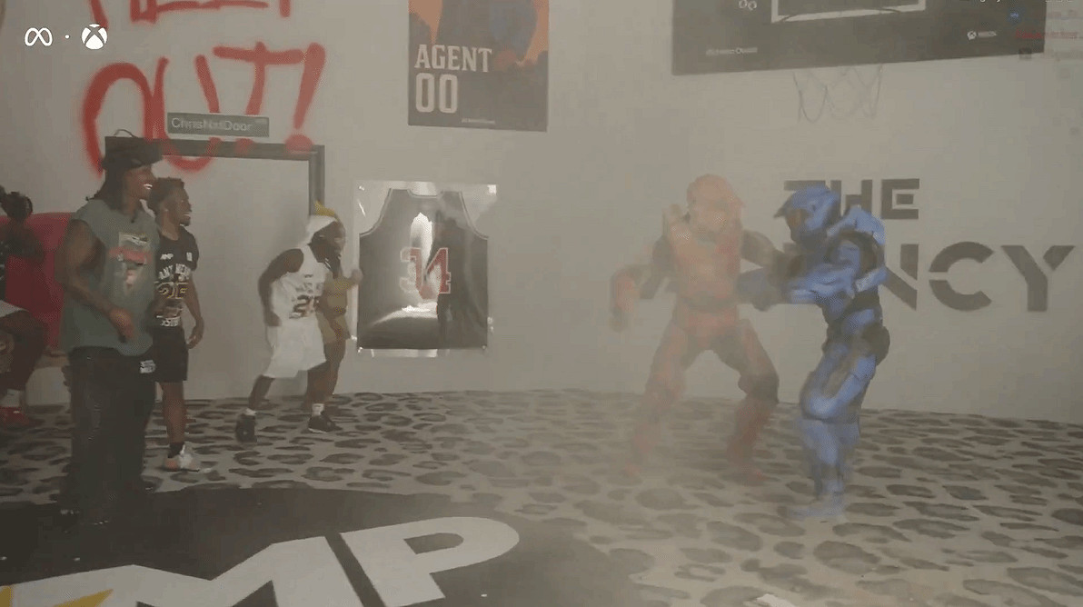 次元穿越?主播玩《最後一戰》出大事：斯巴達戰士破牆而出