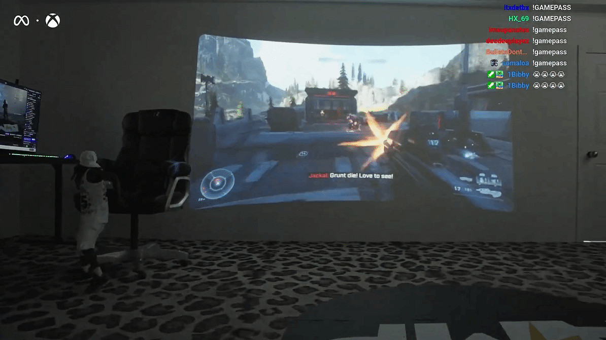 次元穿越?主播玩《最後一戰》出大事：斯巴達戰士破牆而出