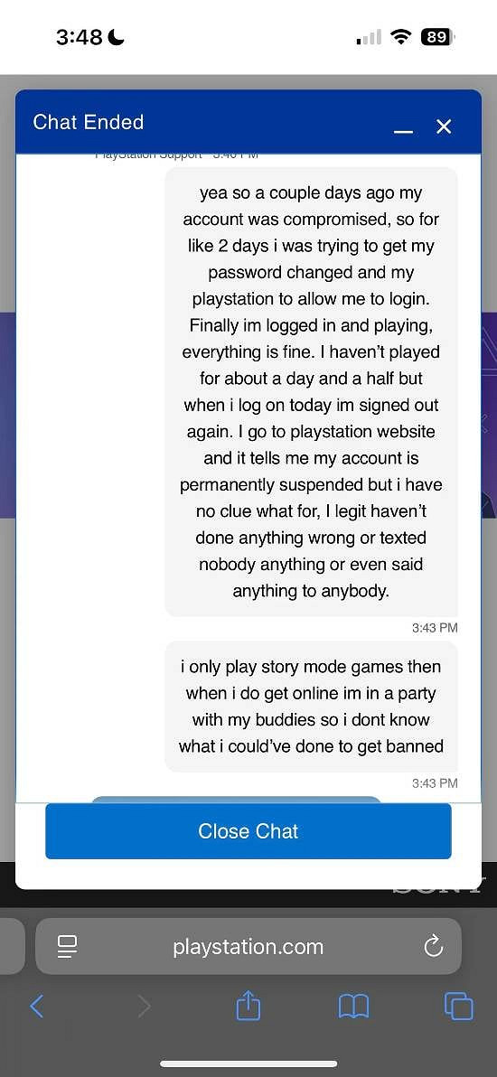 PS玩家無故被永久封號 官方客服回應冷漠引發玩家熱議