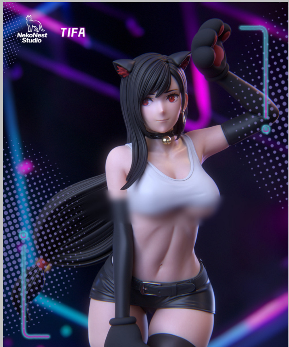 可愛又迷人!《最終幻想》貓娘版1/6蒂法雕像公布! 可愛又迷人!《最終幻想》貓娘版1/6蒂法雕像公布!