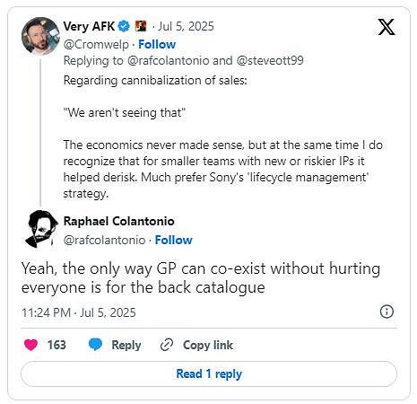 前Arkane工作室創始人直言Game Pass模式不可持續！