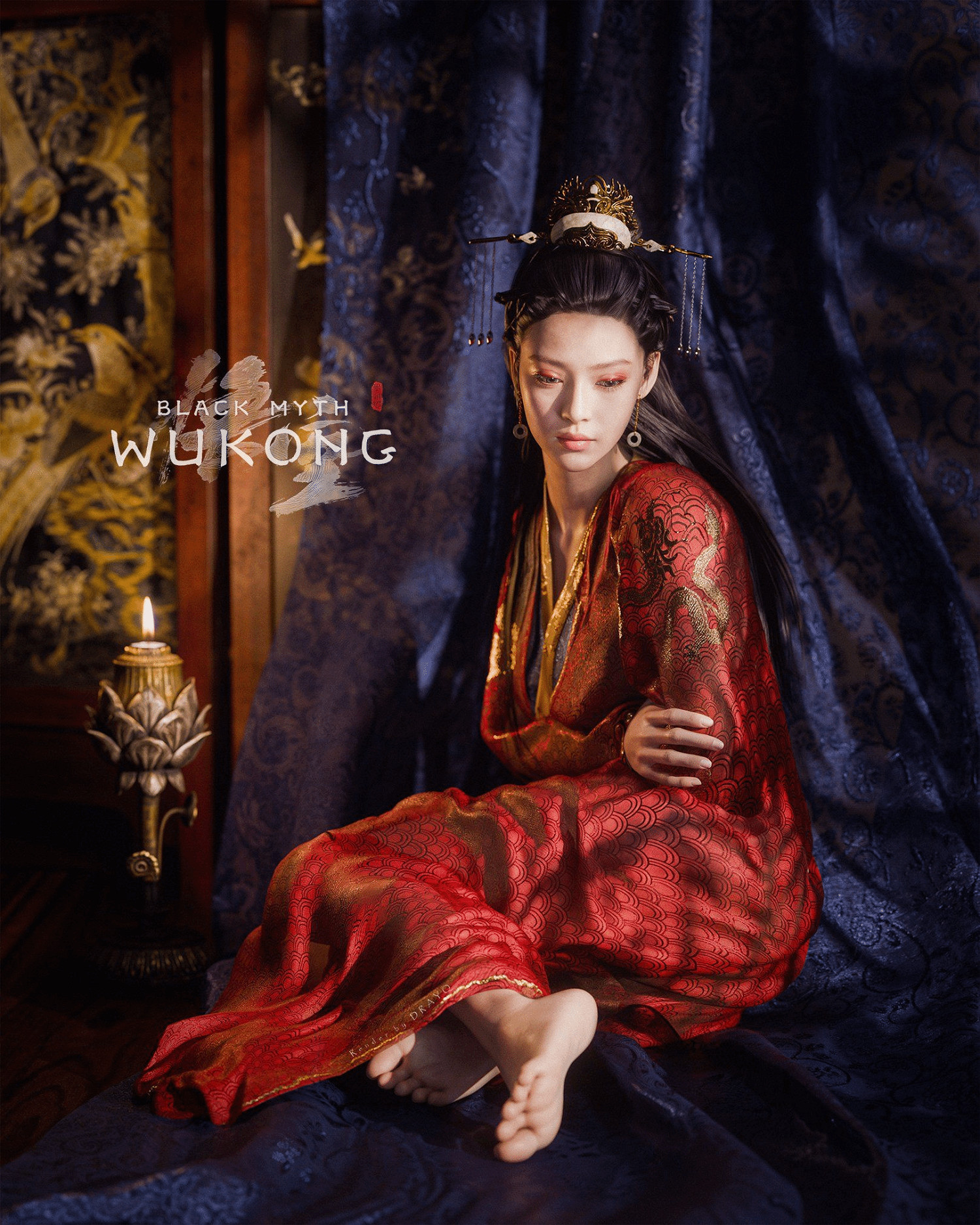 《黑神話》全新3D渲染圖賞:四妹半臥溪畔輕嗅白花! 《黑神話》全新3D渲染圖賞:四妹半臥溪畔輕嗅白花!