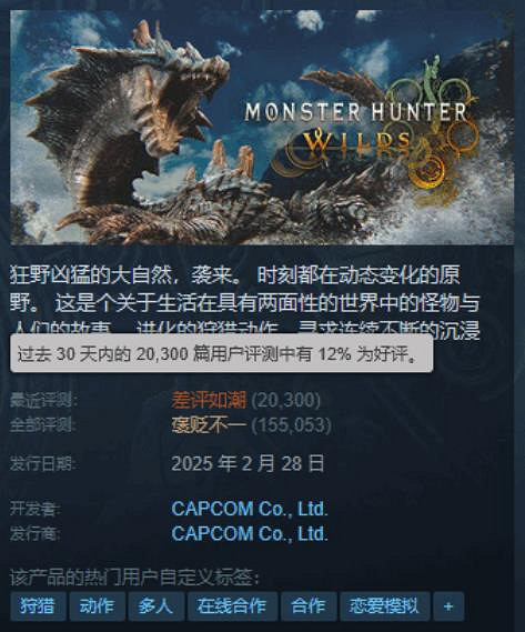 卡普空僅以公關話術回應《魔物獵人：荒野》差評如潮