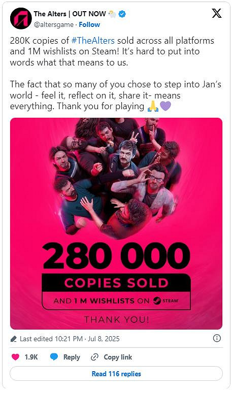 RPG新作《多重人生》銷量達到28萬!願望單數量100萬 RPG新作《多重人生》銷量達到28萬!願望單數量100萬