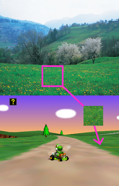 《瑪利歐賽車64》草地紋理原型被高玩破解 出自攝影集