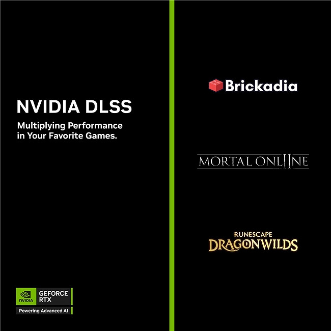 Mortal Online 2、《磚托邦》(Brickadia)及RuneScape: Dragonwilds支援DLSS 4多幀生成
