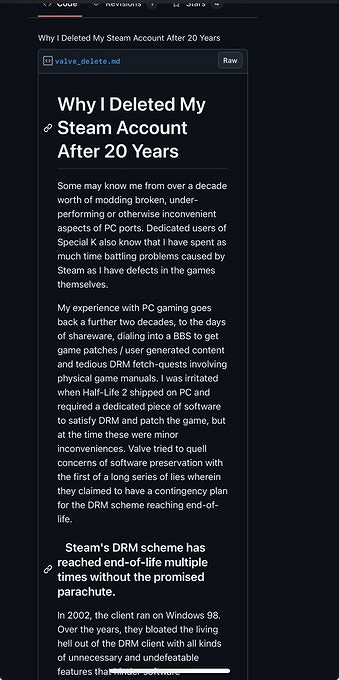 民間大神20年Steam帳戶被刪 曾創知名作品Special K