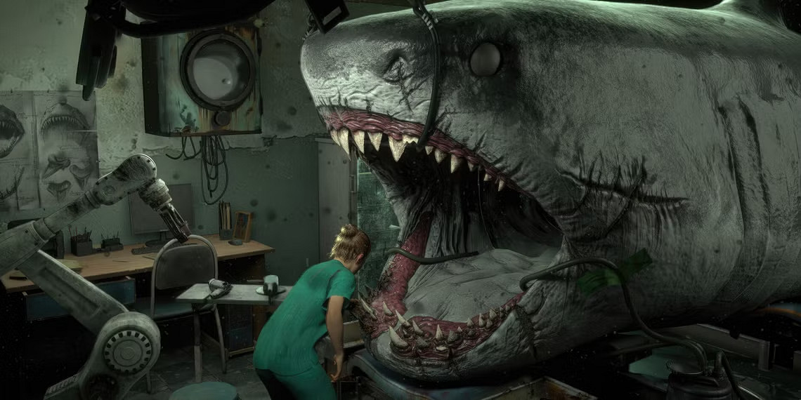 奇葩新遊驚現！玩家要在陰暗的診所裡扮演鯊魚牙醫?