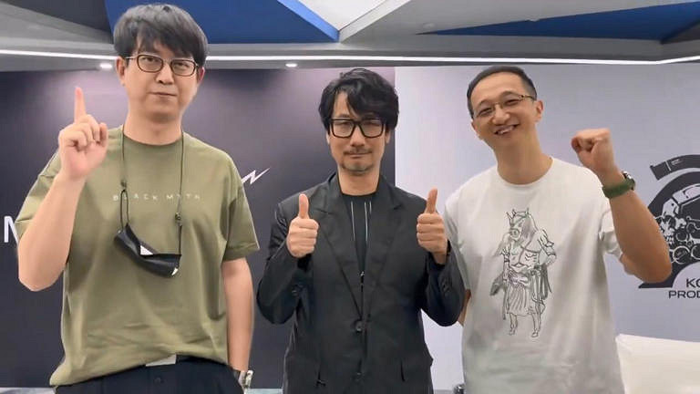 小島秀夫籌備BW的活動,與《黑神話》馮驥和楊奇合影 小島秀夫籌備BW的活動,與《黑神話》馮驥和楊奇合影