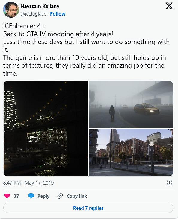 等了十年!《GTA4》知名畫質MOD終於迎來大更新! 等了十年!《GTA4》知名畫質MOD終於迎來大更新!