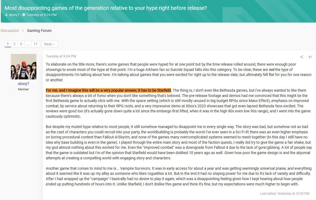 玩家選痛心雙冠:《星空》登頂最虛高炒作與最失望遊戲 玩家選痛心雙冠:《星空》登頂最虛高炒作與最失望遊戲