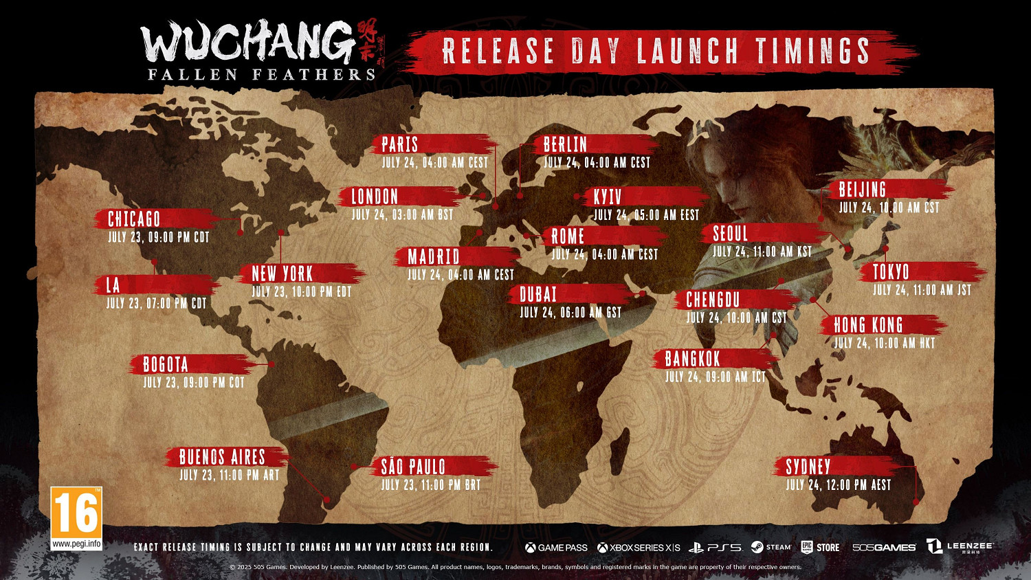 《明末：淵虛之羽》全球解鎖時間公布！7月24日開玩