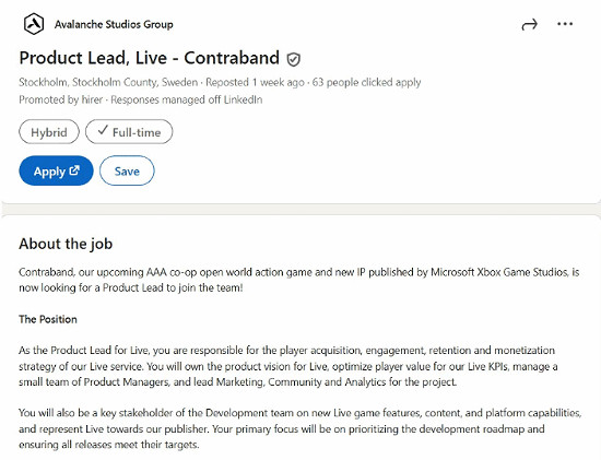 曝Xbox獨占《違禁品》未取消！開發團隊正招募新成員