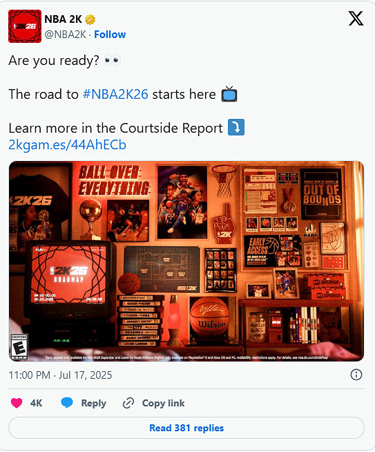 《NBA2K26》王朝新章啟幕!技巧製霸新引擎 生涯抉擇！