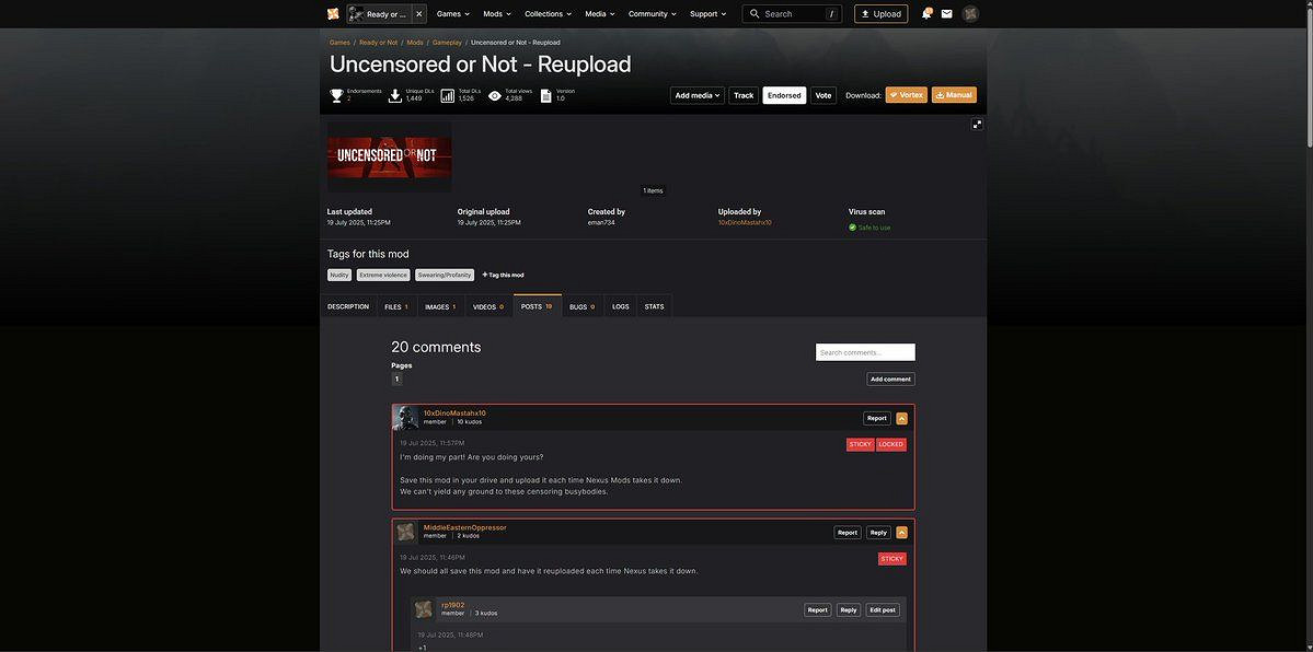 無一幸免?《嚴陣以待》反和諧Mod被封殺引玩家不滿 無一幸免?《嚴陣以待》反和諧Mod被封殺引玩家不滿