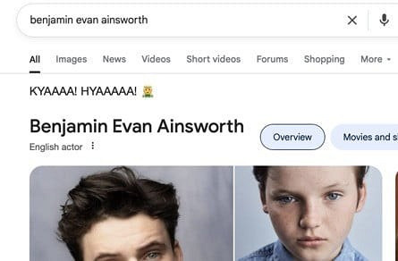 谷歌搜索塞爾達電影主演名字會有小彩蛋 趕快去試試吧