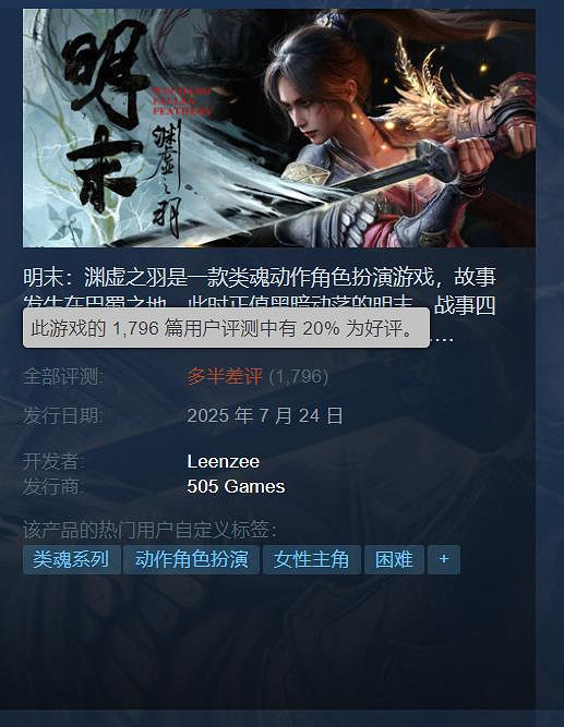 慘遭背刺！《明末 淵虛之羽》預購玩家竟然少一個DLC