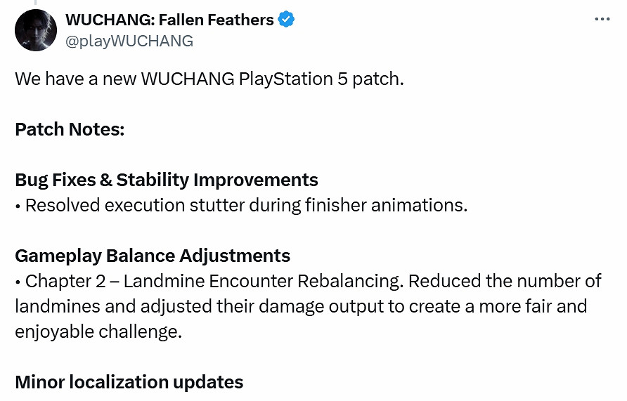 《明末》PS5版新更新檔上線:穩定性提高、平衡性調整! 《明末》PS5版新更新檔上線:穩定性提高、平衡性調整!