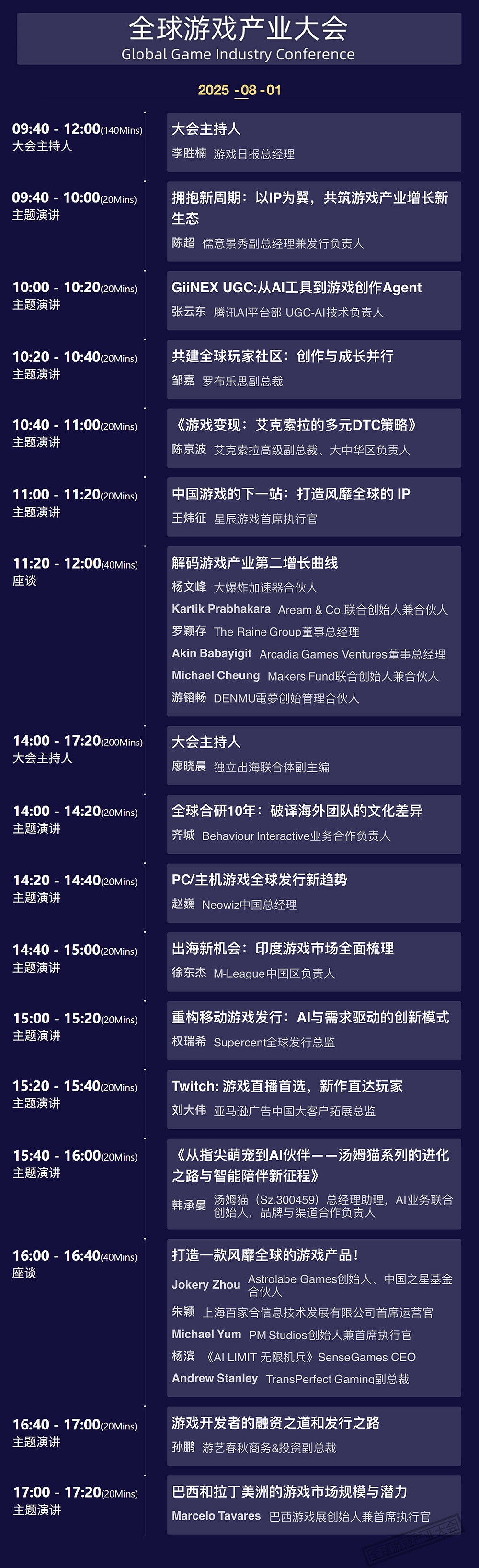 2025 ChinaJoy 全球遊戲產業大會嘉賓議程公布！