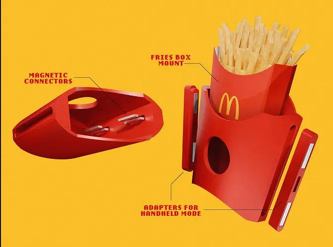 邊打遊戲邊吃薯條不方便？玩家自製Switch2創意手把座