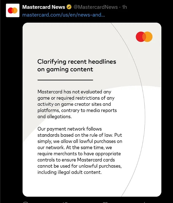 遭到反噬?Visa萬事達遭到大量玩家抵制:股價大跌! 遭到反噬?Visa萬事達遭到大量玩家抵制:股價大跌!