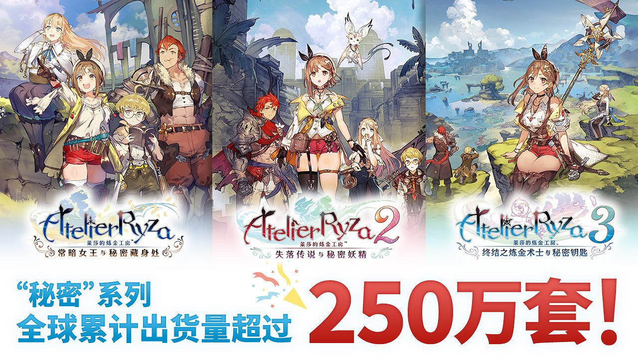 肉腿太成功了!《萊莎的鍊金工房》系列銷量破250萬 肉腿太成功了!《萊莎的鍊金工房》系列銷量破250萬