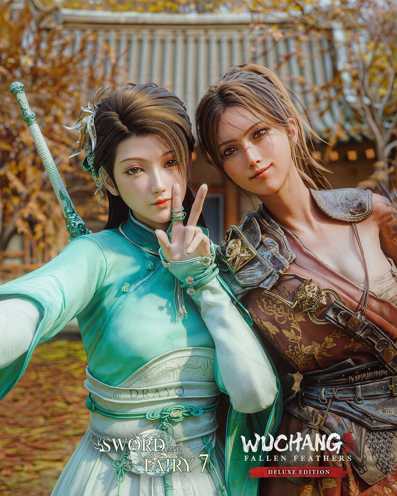 視覺盛宴！3D大神分享《仙劍7》《明末》女主新圖