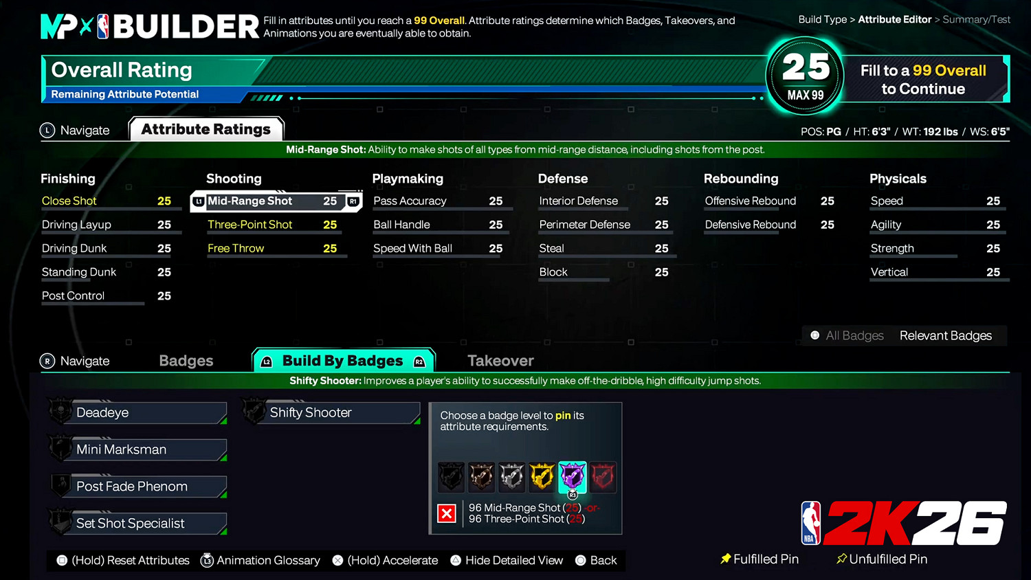 《NBA 2K26》MyPLAYER系統進化：自定義你的籃球傳奇