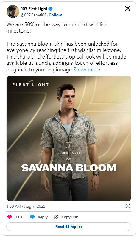 《007:曙光初現》願望單數量突破50萬!官方送福利啦 《007:曙光初現》願望單數量突破50萬!官方送福利啦