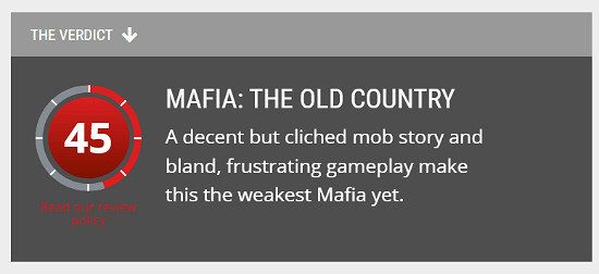 《四海兄弟:故鄉》PC Gamer評分45分:一次失敗的嘗試 《四海兄弟:故鄉》PC Gamer評分45分:一次失敗的嘗試