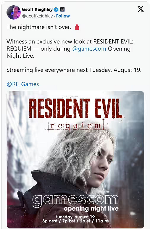 《惡靈古堡:安魂曲》將亮相於科隆展 首次支援雙視角 《惡靈古堡:安魂曲》將亮相於科隆展 首次支援雙視角