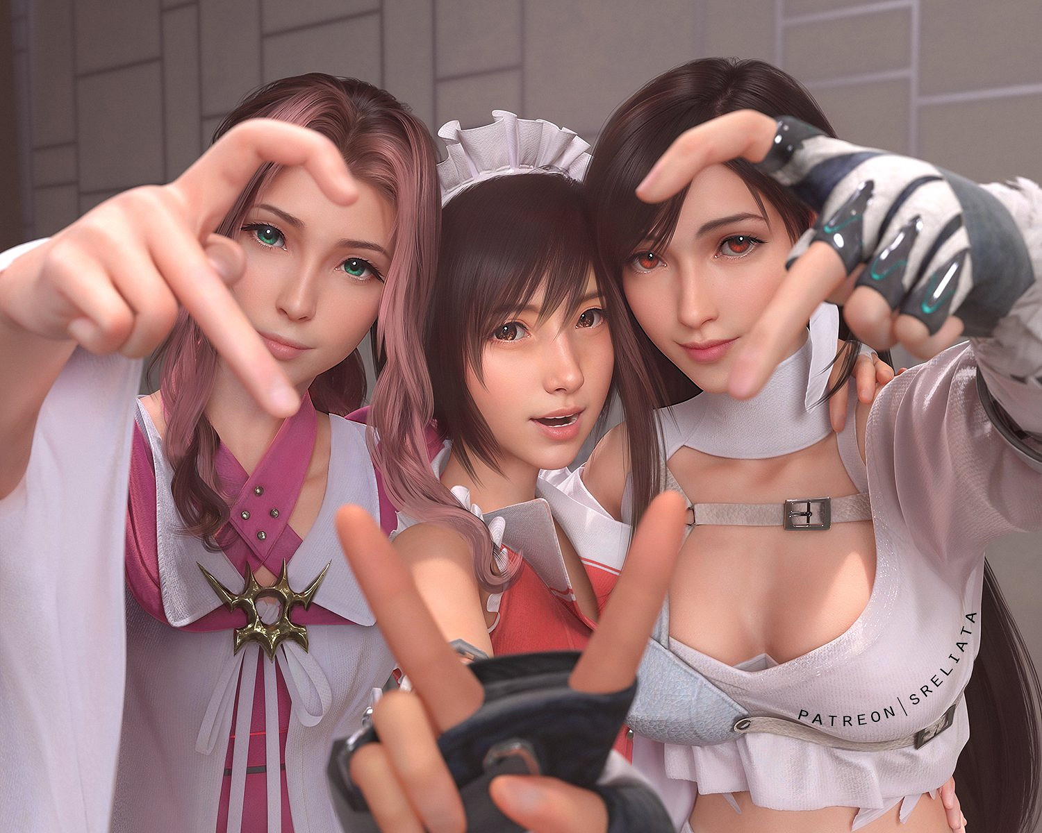 《最終幻想7RE》蒂法3D美圖賞:與克勞德激情熱吻! 《最終幻想7RE》蒂法3D美圖賞:與克勞德激情熱吻!