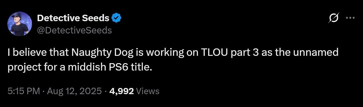 要等到2030年!曝《最後生還者3》在PS6世代中期推出 要等到2030年!曝《最後生還者3》在PS6世代中期推出