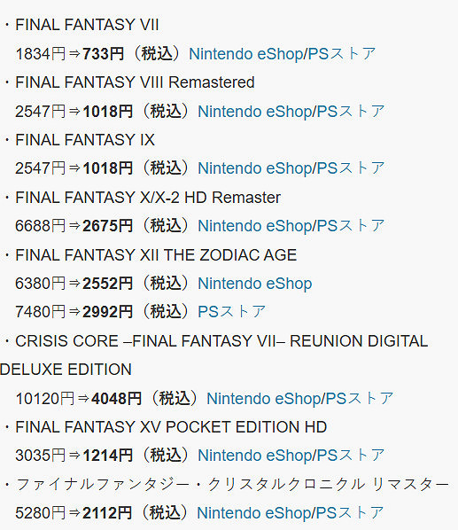 《最終幻想》系列夏季促銷來襲，最大4折別錯過！