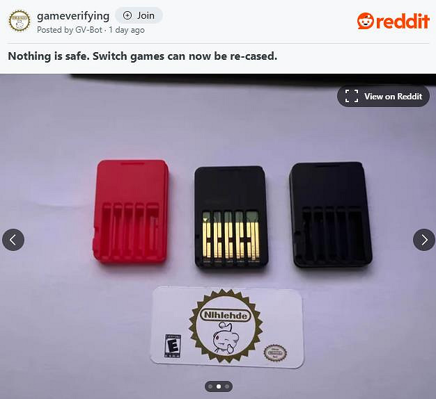 任天堂卡帶驚現盜版危機!Switch/NS2遊戲遭完美復刻 任天堂卡帶驚現盜版危機!Switch/NS2遊戲遭完美復刻