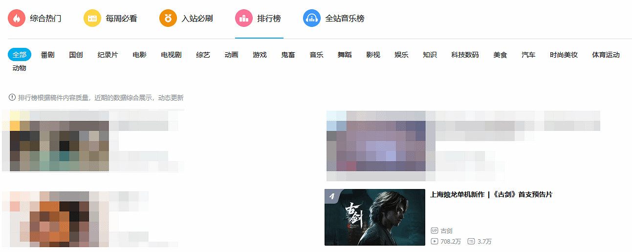 《古劍》預告火爆：播放量破700萬 B站全站熱度第4