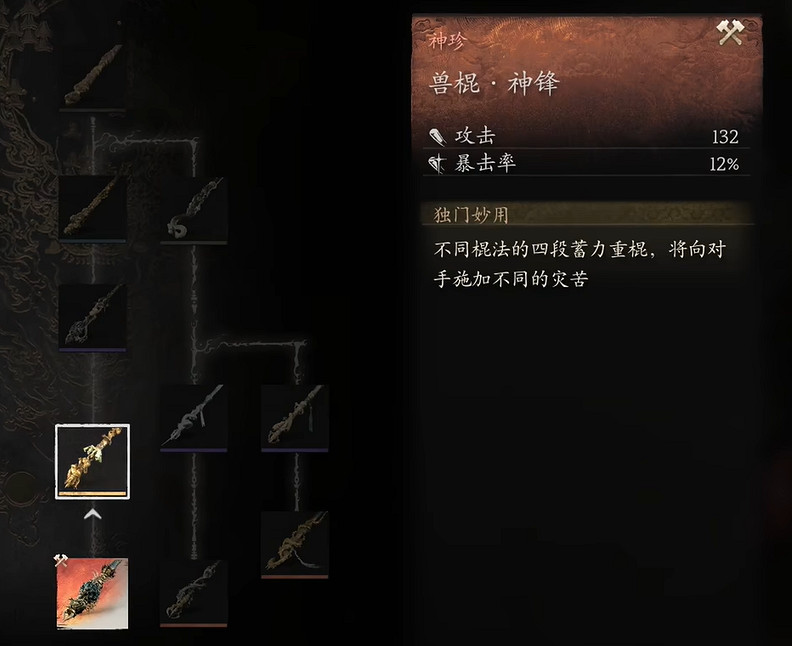 《黑神話悟空》獸棍神鋒獲得方法介紹