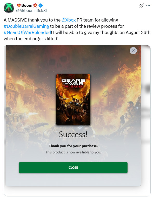 《戰爭機器:重裝上陣》評分解禁日期曝光：發售日當天