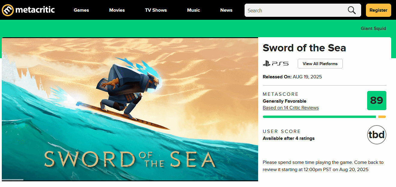 89分佳作《海之劍》藝術總監:是PS拯救了工作室! 89分佳作《海之劍》藝術總監:是PS拯救了工作室!