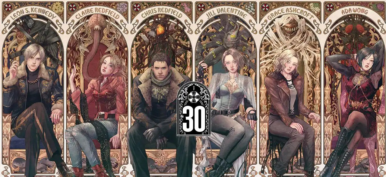 《惡靈古堡》系列30周年紀念插畫公布:新角色登場! 《惡靈古堡》系列30周年紀念插畫公布:新角色登場!