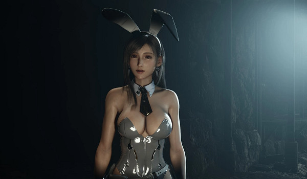 《FF7重生》蒂法海莉兔裝MOD！動態耳尾+霓虹光效